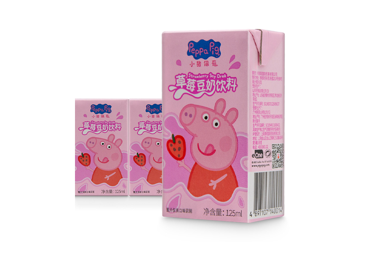 PEPPA PIG STRAWERRY SOY DRINK 125ML 4BOX X9ROWS